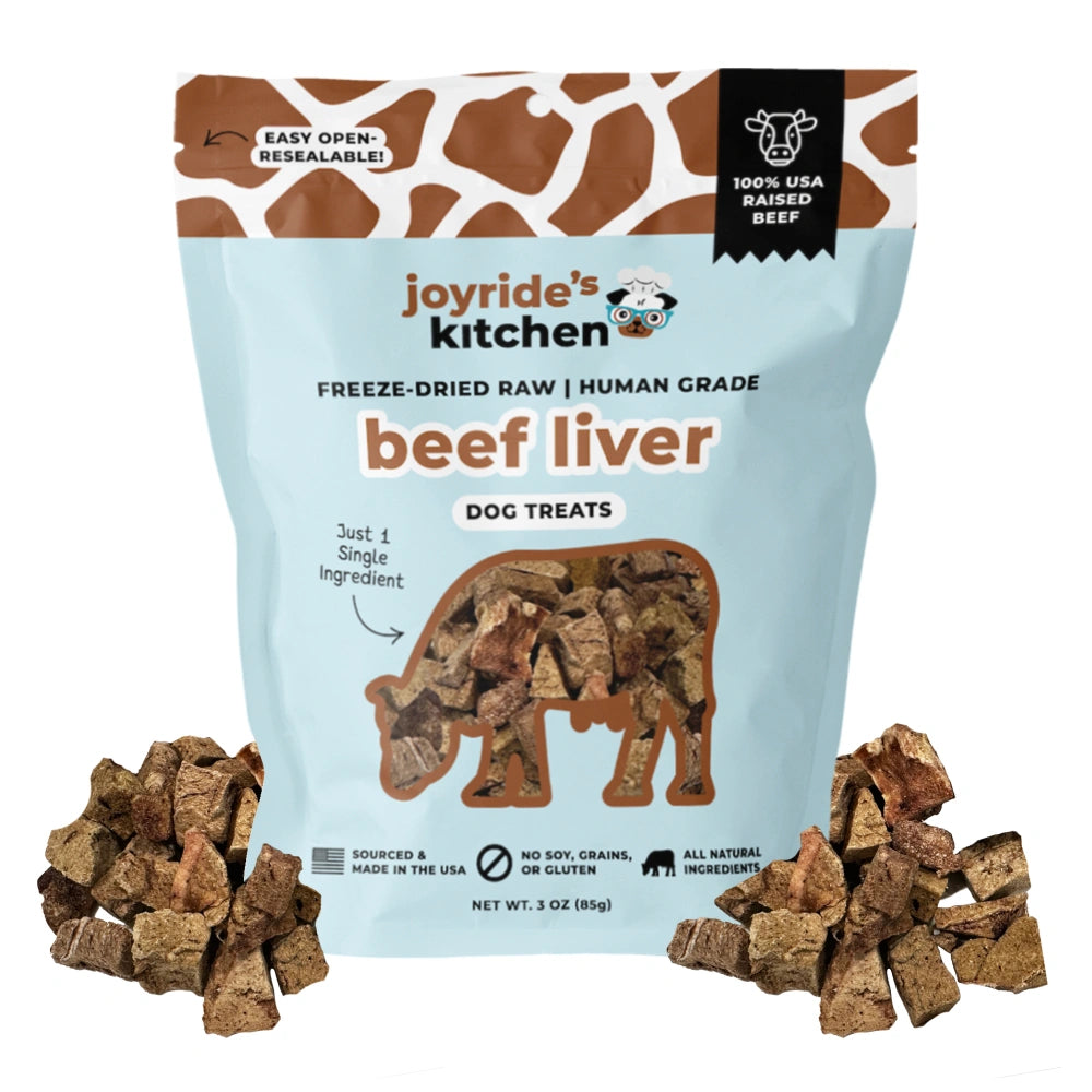 Joyride's Kitchen Premium Beef Liver Freeze-Dried Raw Dog Treats