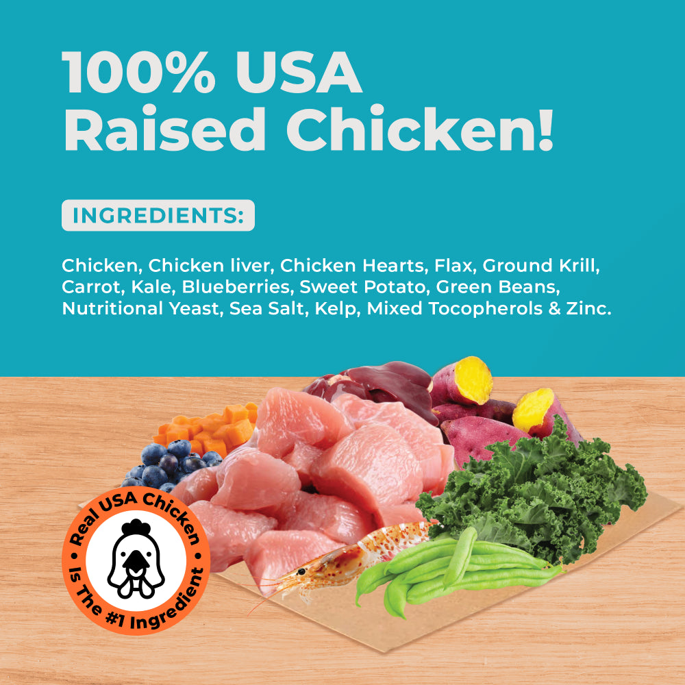 USA ranch raised chicken freeze dried dog food