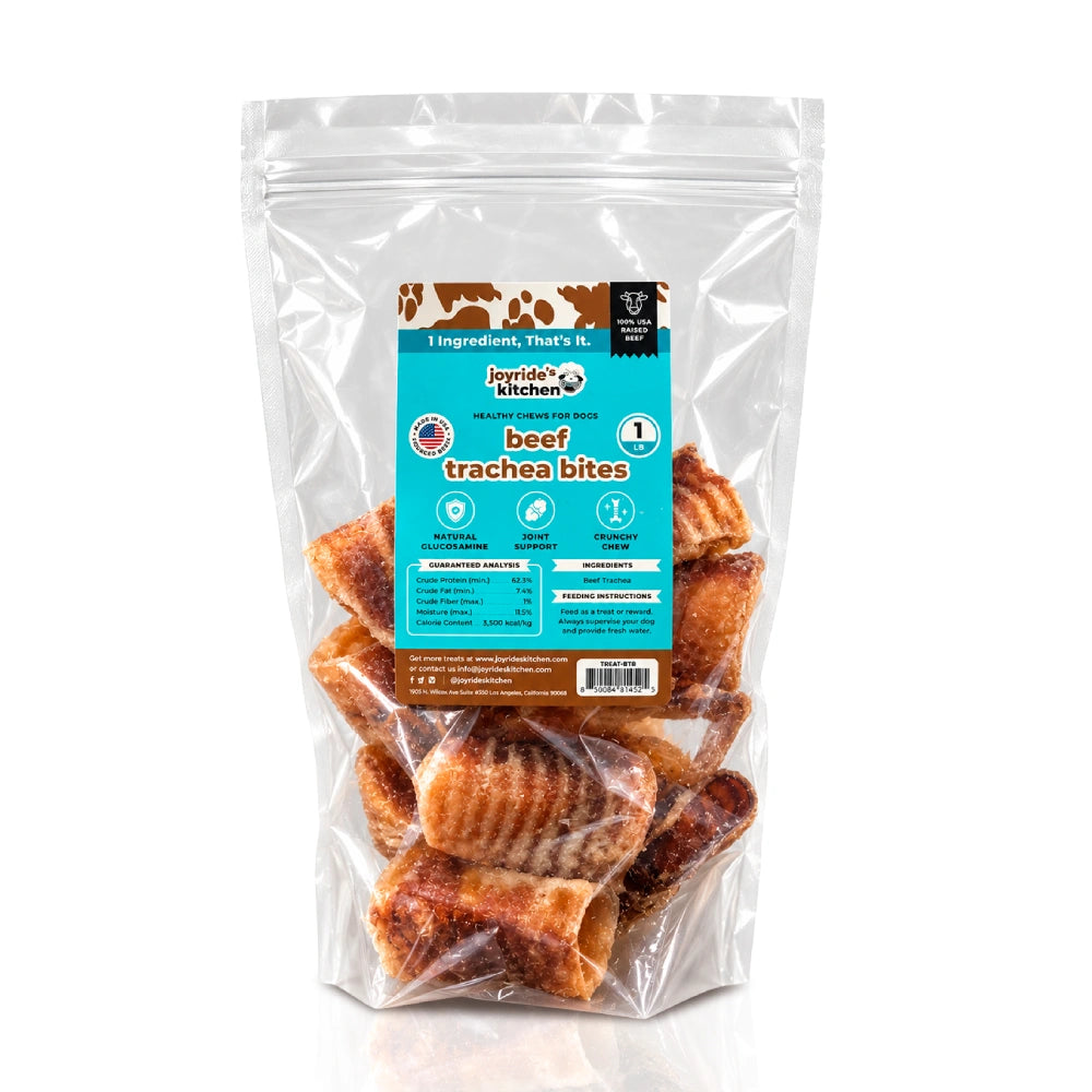 Joyride's Kitchen USA Beef Trachea Dehydrated Dog Treats
