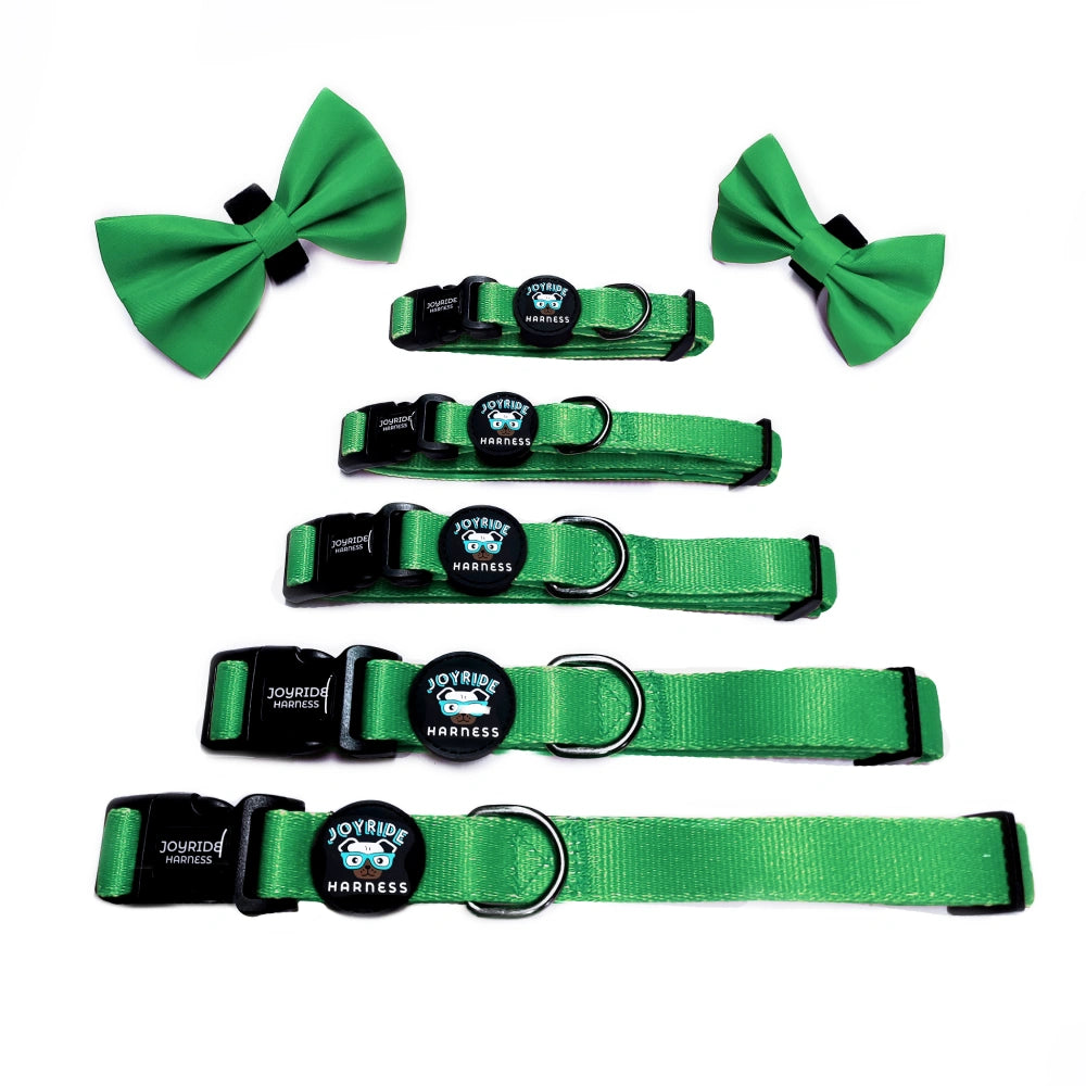 Grass Green Collar ( + free removable bowtie )