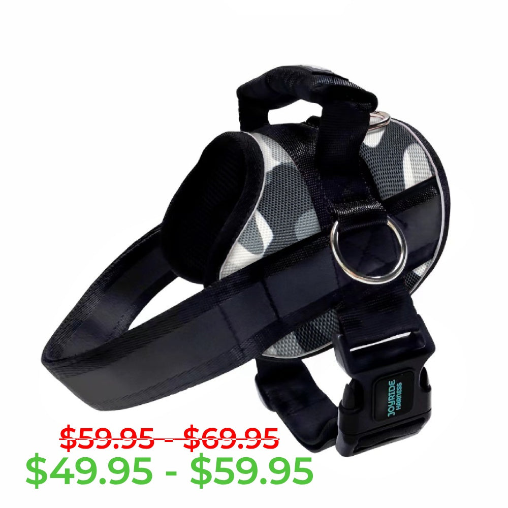 Black and White Camo Joyride Premium Advanced Dog Harness 2.0