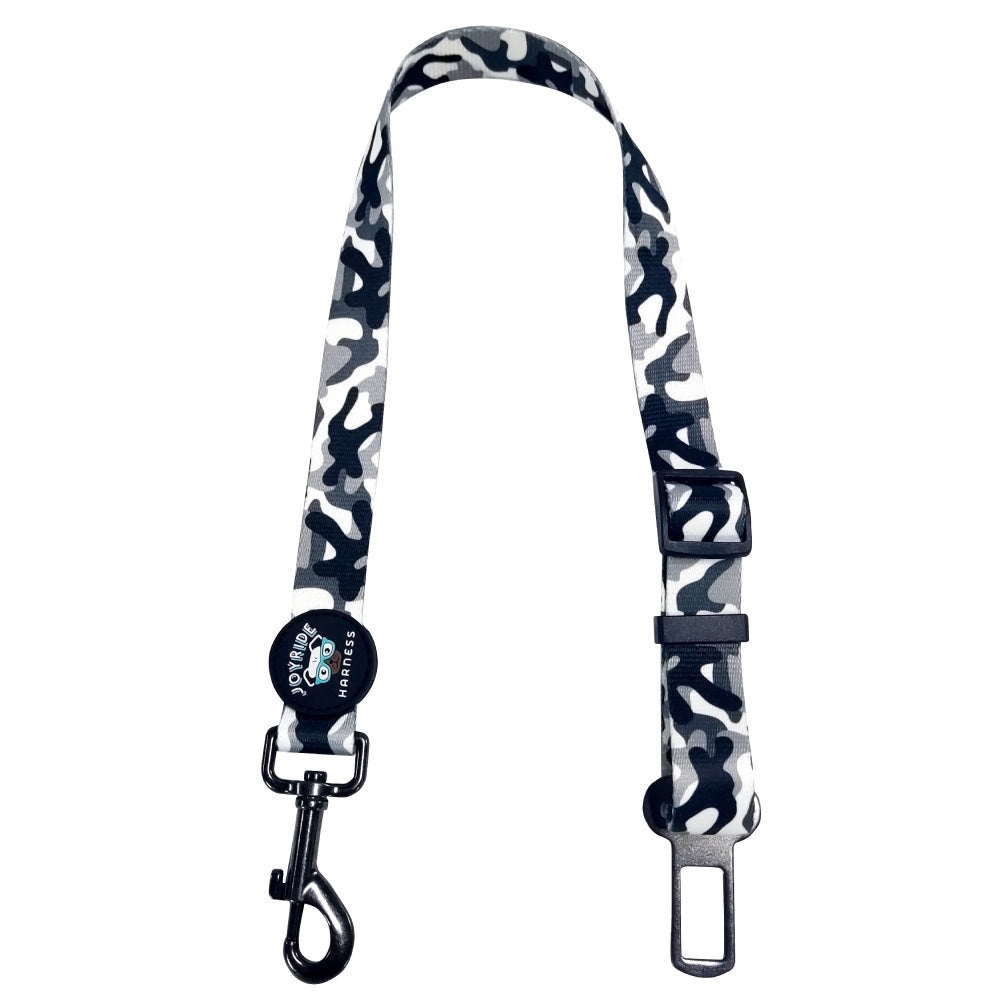 Black and White Camo Dog Safety Seat Belt