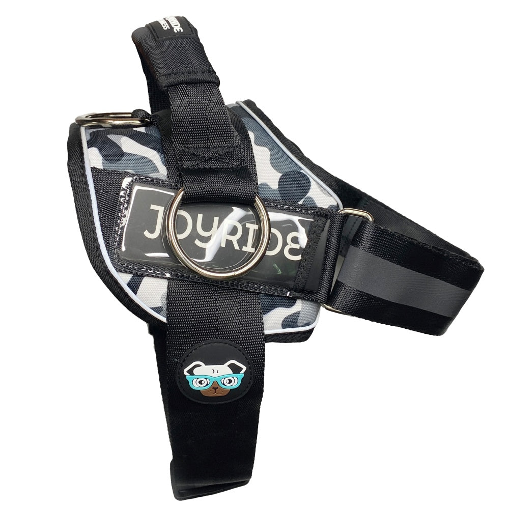 Black and White Camo Joyride Premium Advanced Dog Harness 2.0
