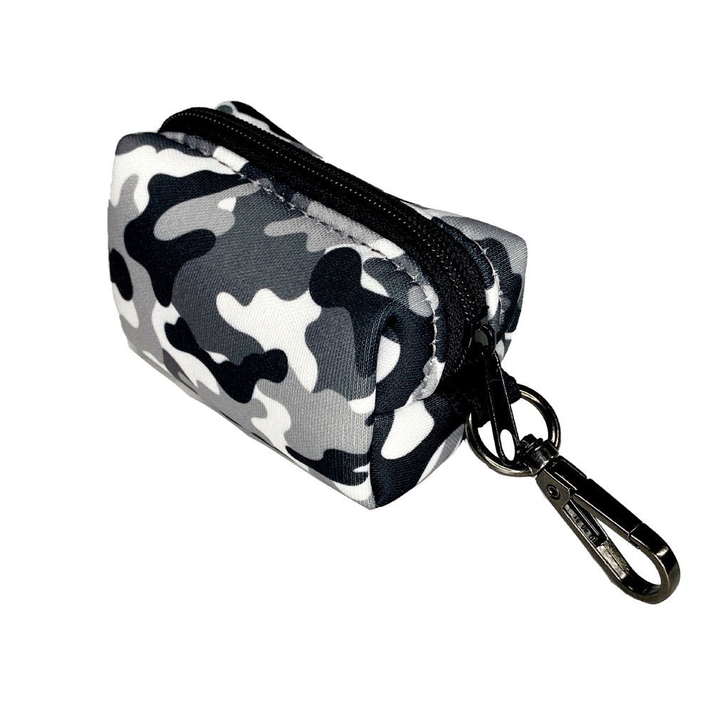 Black and White Camo Poop Bag Dispenser