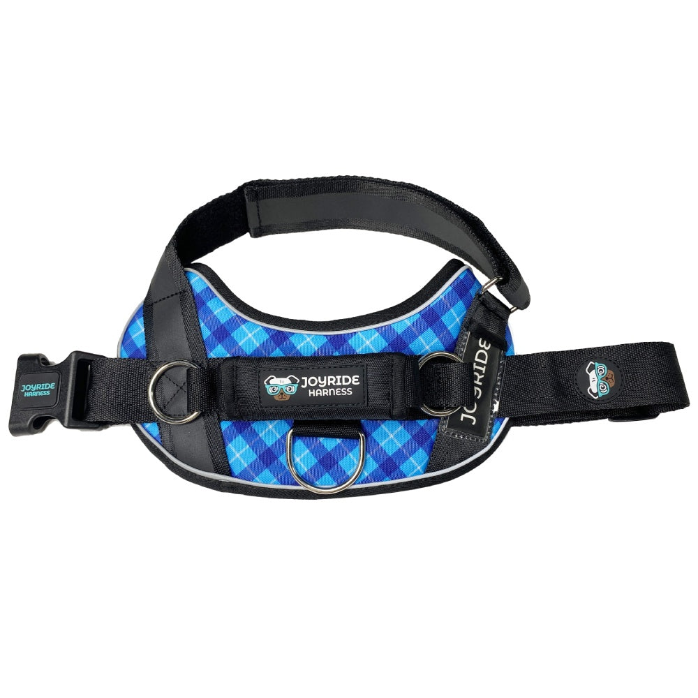 Blue Plaid Joyride Premium Advanced Dog Harness 2.0
