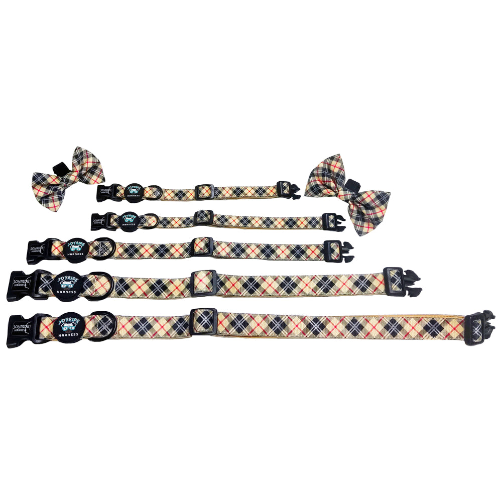 Fall Plaid Collar ( + free removable bowtie )