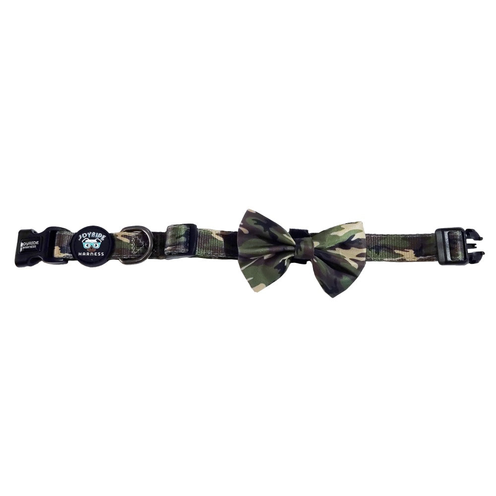 Green Camo Collar ( + free removable bowtie )