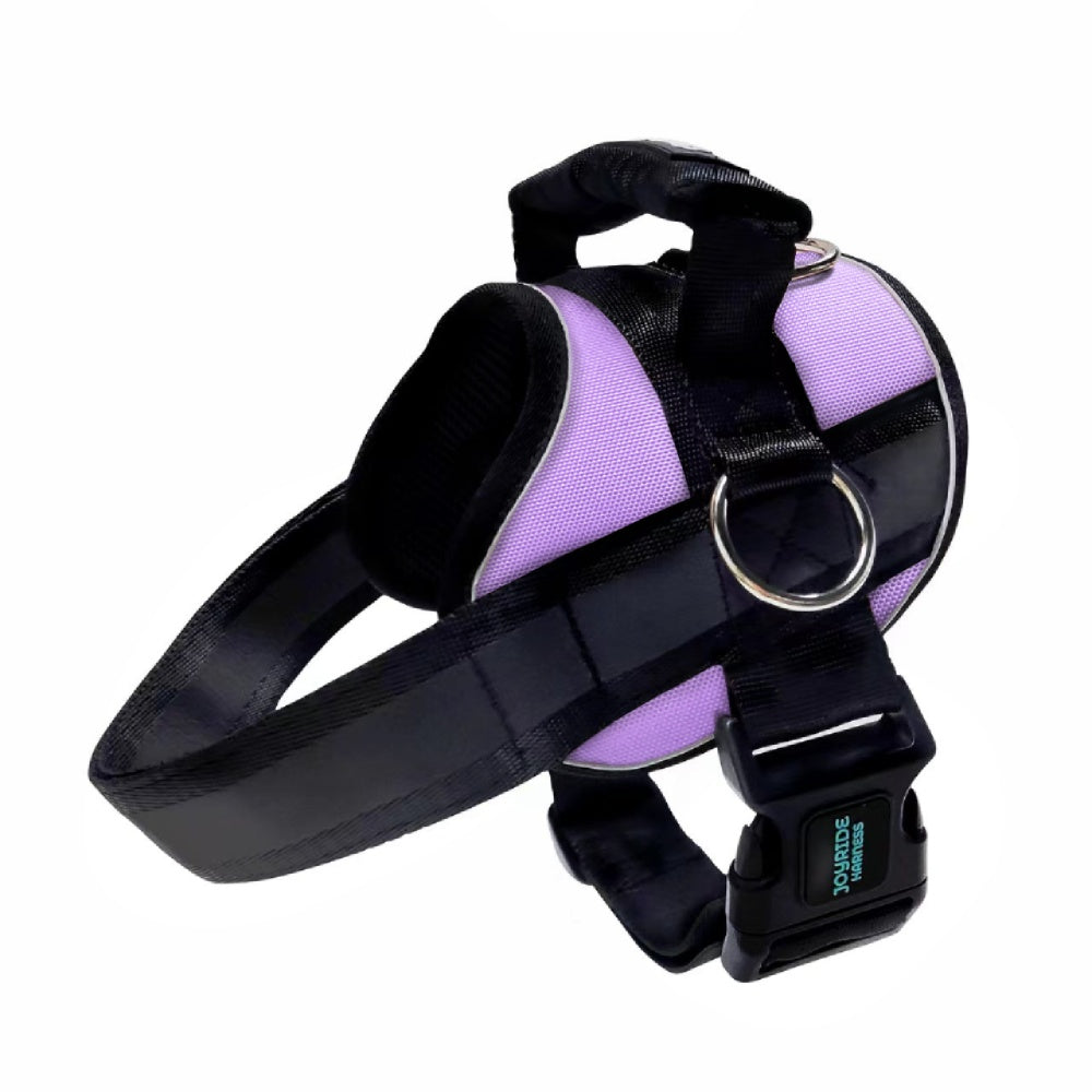 Lavender Joyride no-pull dog harness with handle, buckle, and metal leash ring