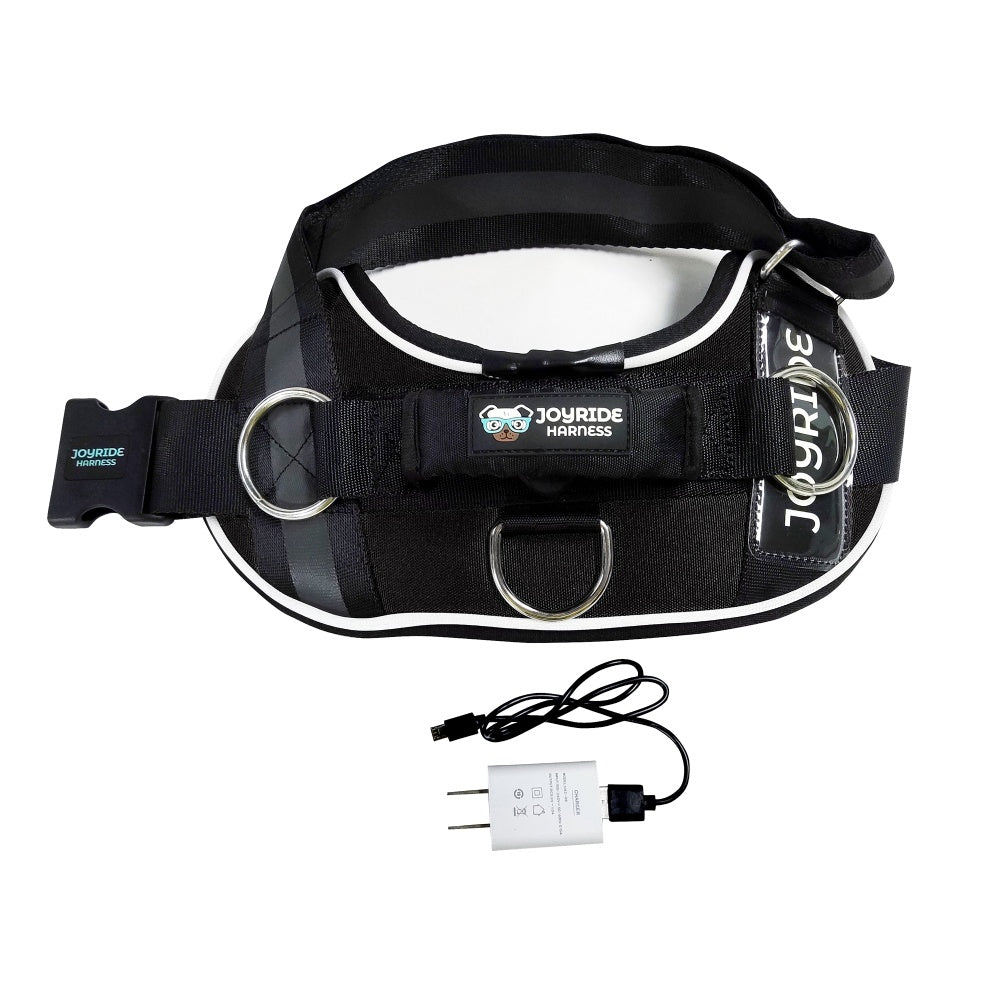 USB-powered LED dog harness for safety