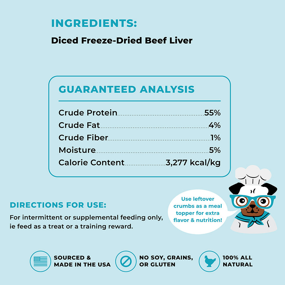 Joyride's Kitchen Premium Beef Liver Freeze-Dried Raw Dog Treats