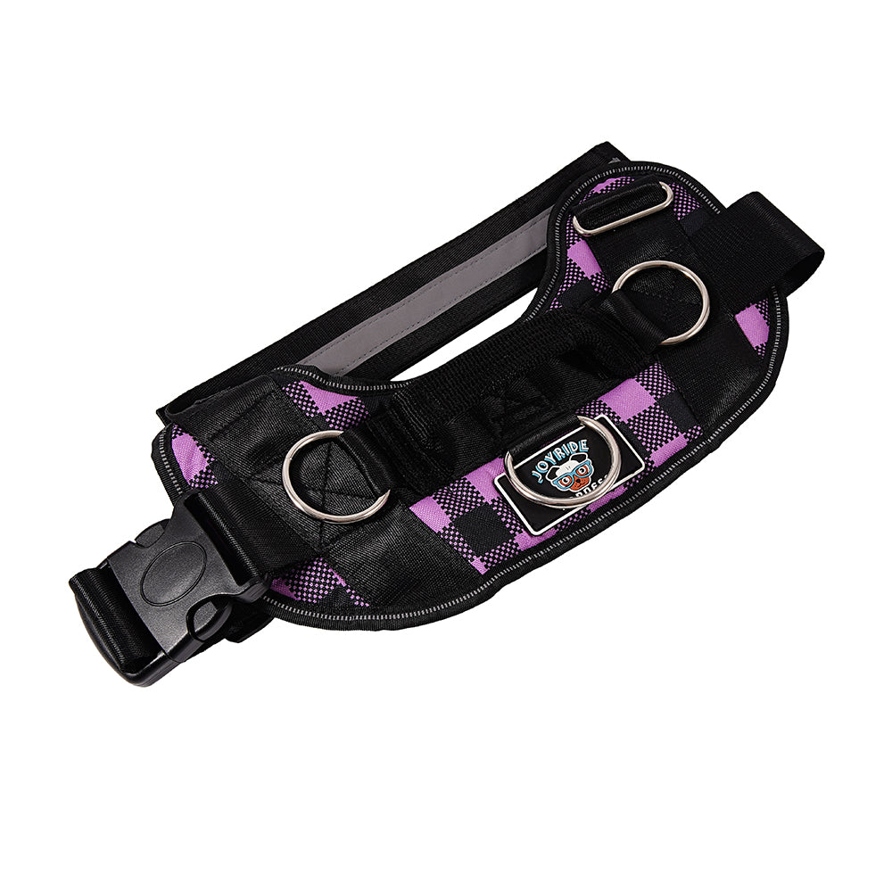Purple Plaid Dog Harness Clearance