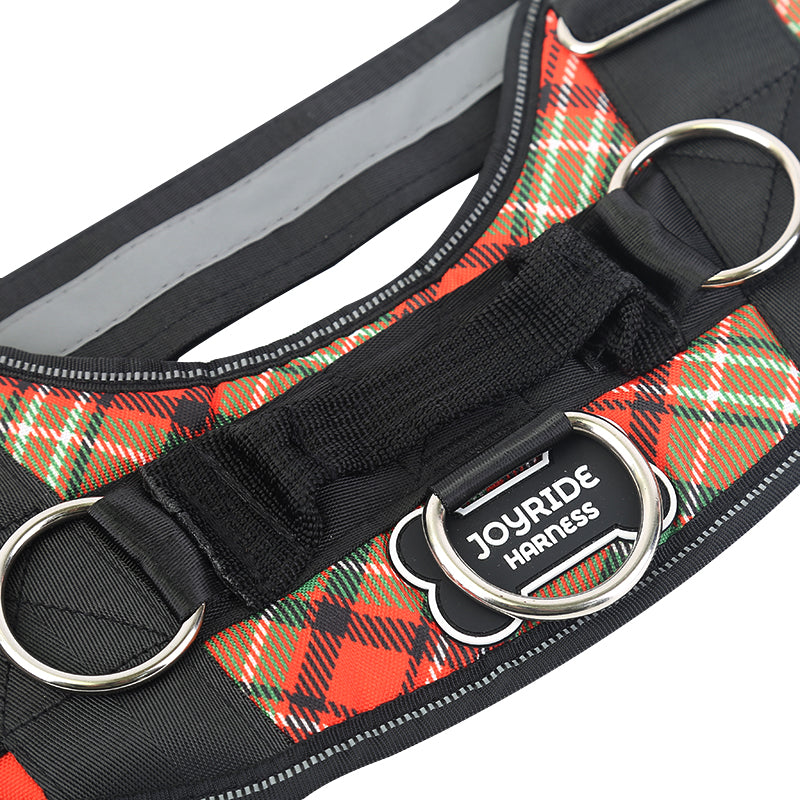 Plaid Christmas Joyride Basic Essential Dog Harness 1.0