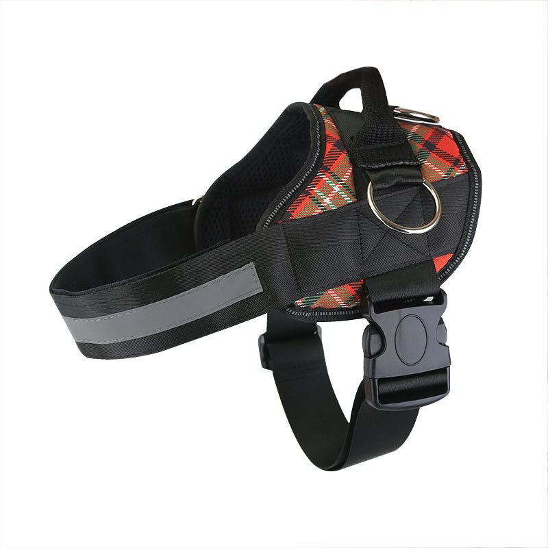 Plaid Christmas Joyride Basic Essential Dog Harness 1.0