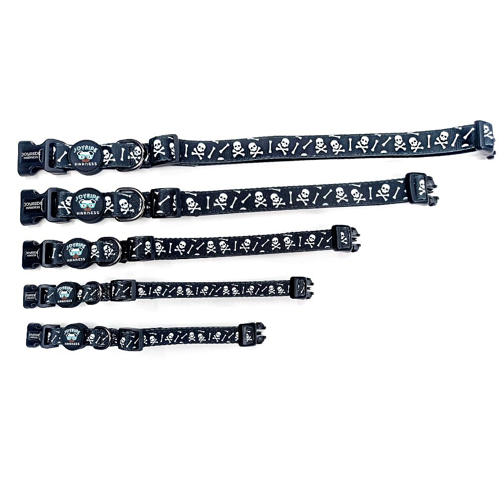 Black Skulls Collar ( + free removable bowtie )