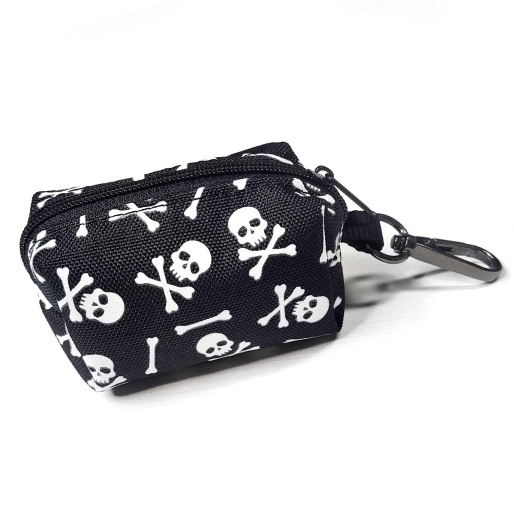 Black Skulls Poop Bag Dispenser