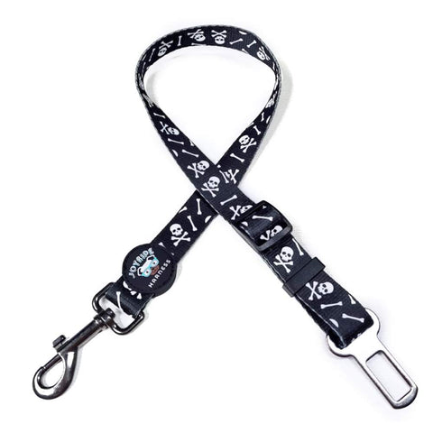 Black Skulls Dog Safety Seat Belt