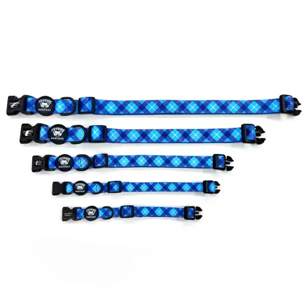 Blue Plaid Collar ( + free removable bowtie )