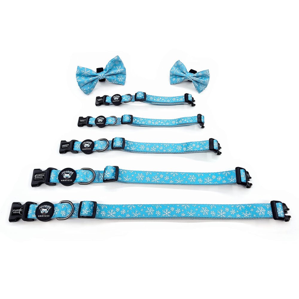 Blue Snowflake Collar ( + free removable bowtie )