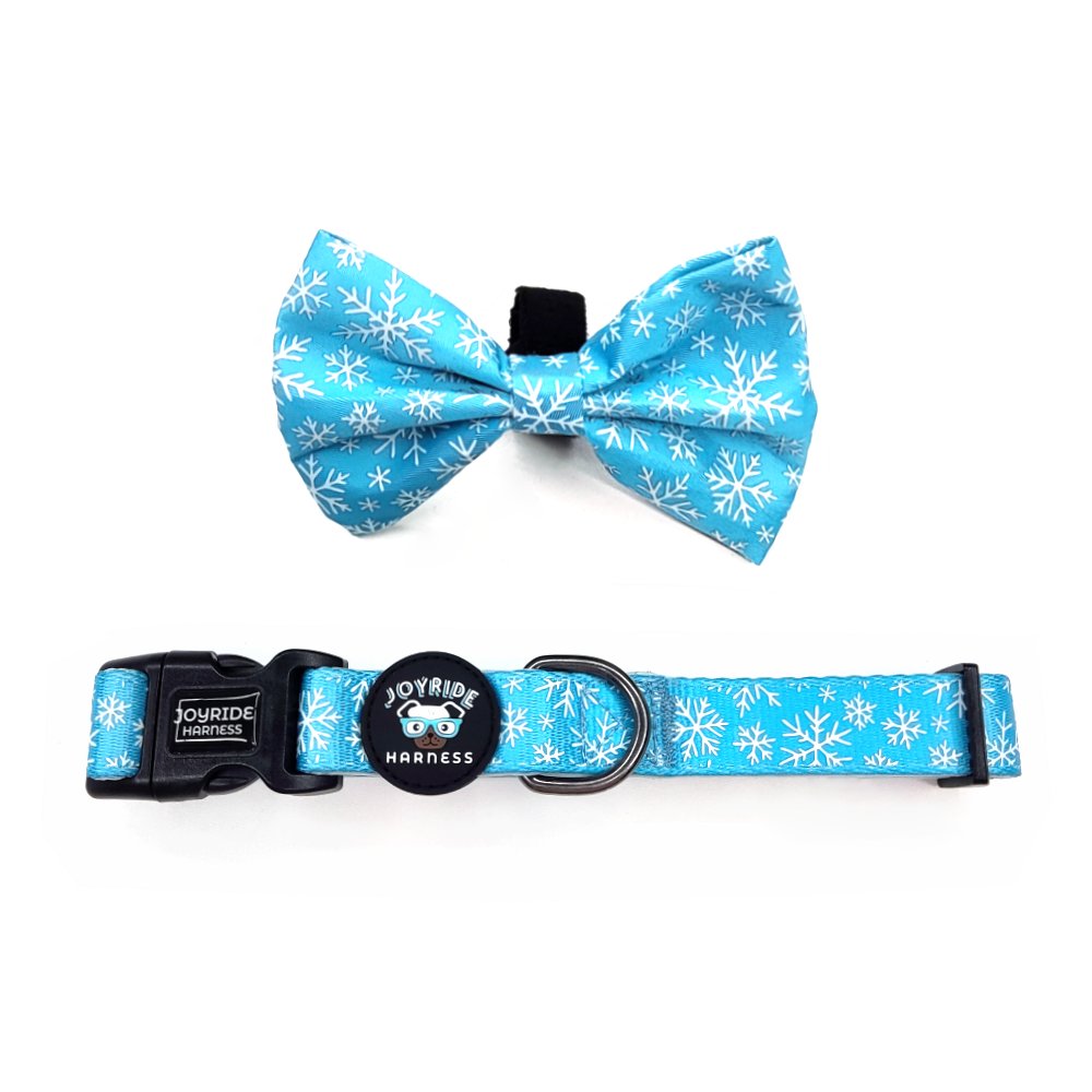 Blue Snowflake Collar ( + free removable bowtie )