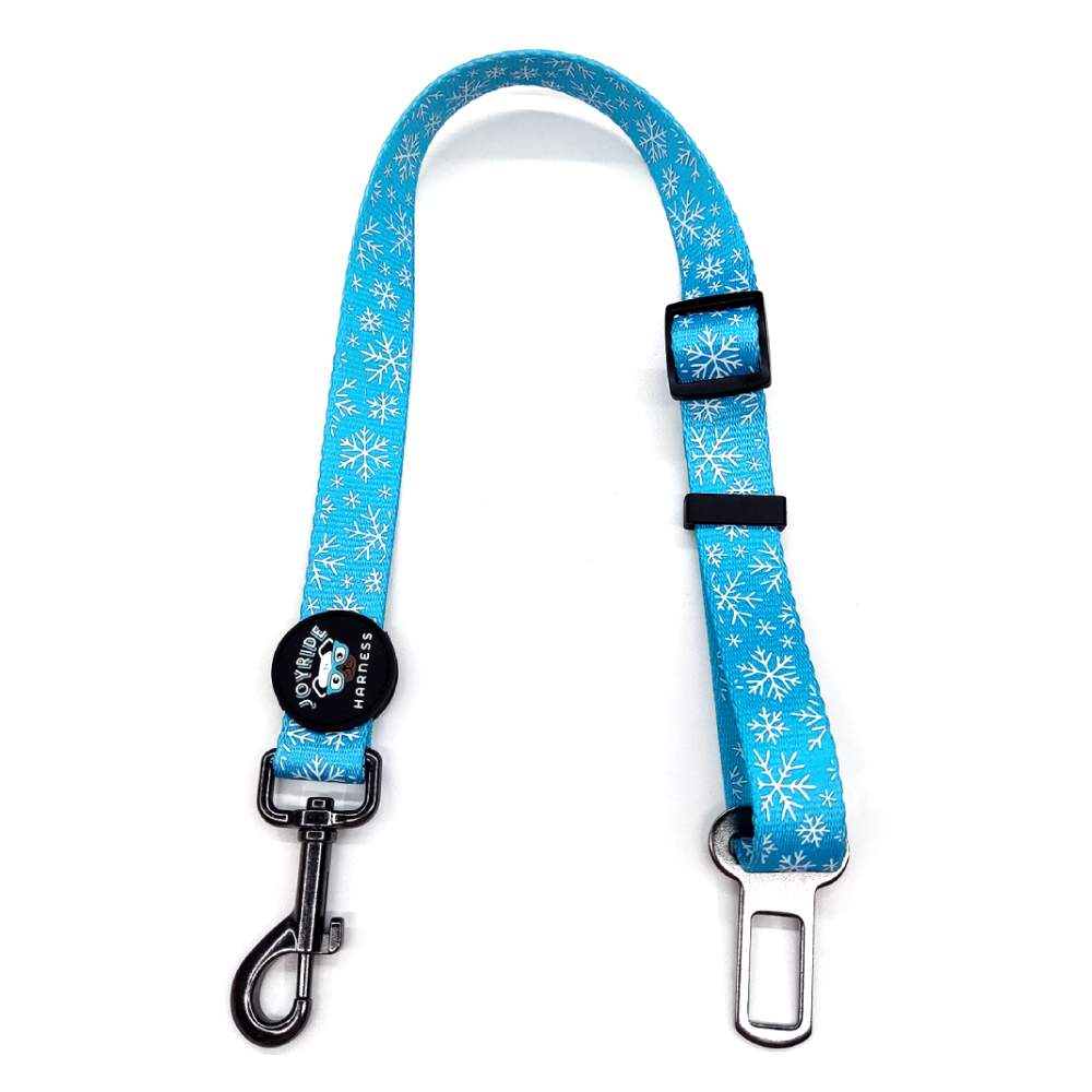 Blue Snowflake Dog Safety Seat Belt