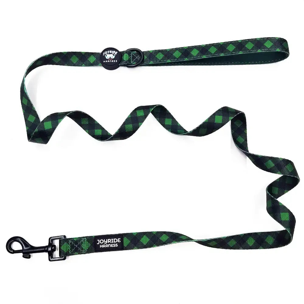 Green Plaid Matching Dog Leash