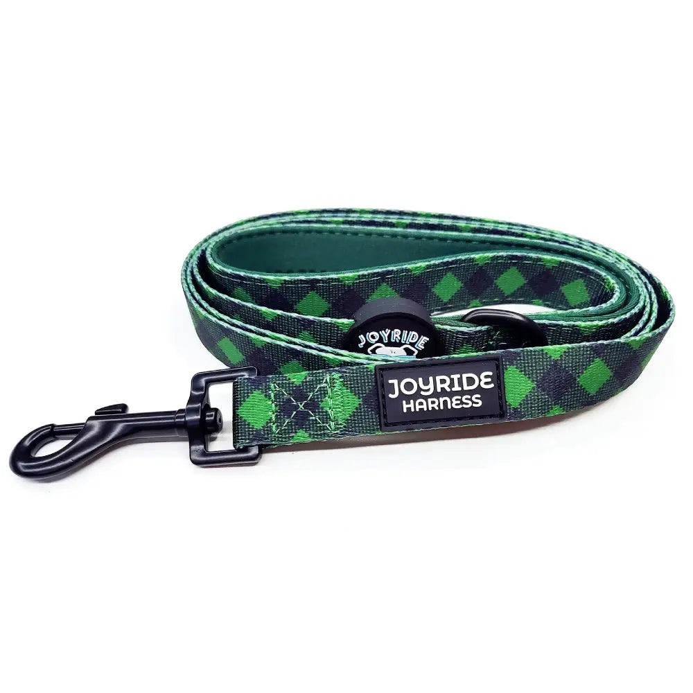 Green Plaid Matching Dog Leash