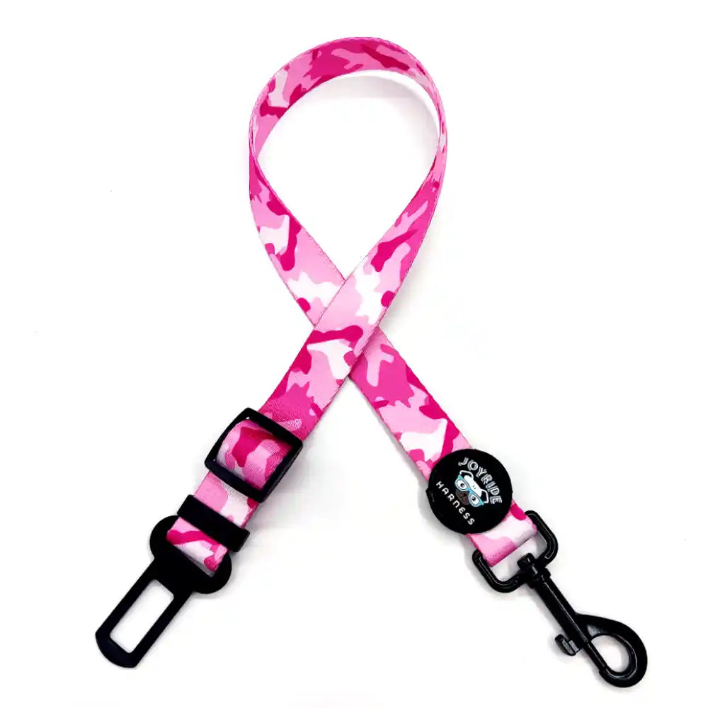 Pink Camo Dog Safety Seat Belt