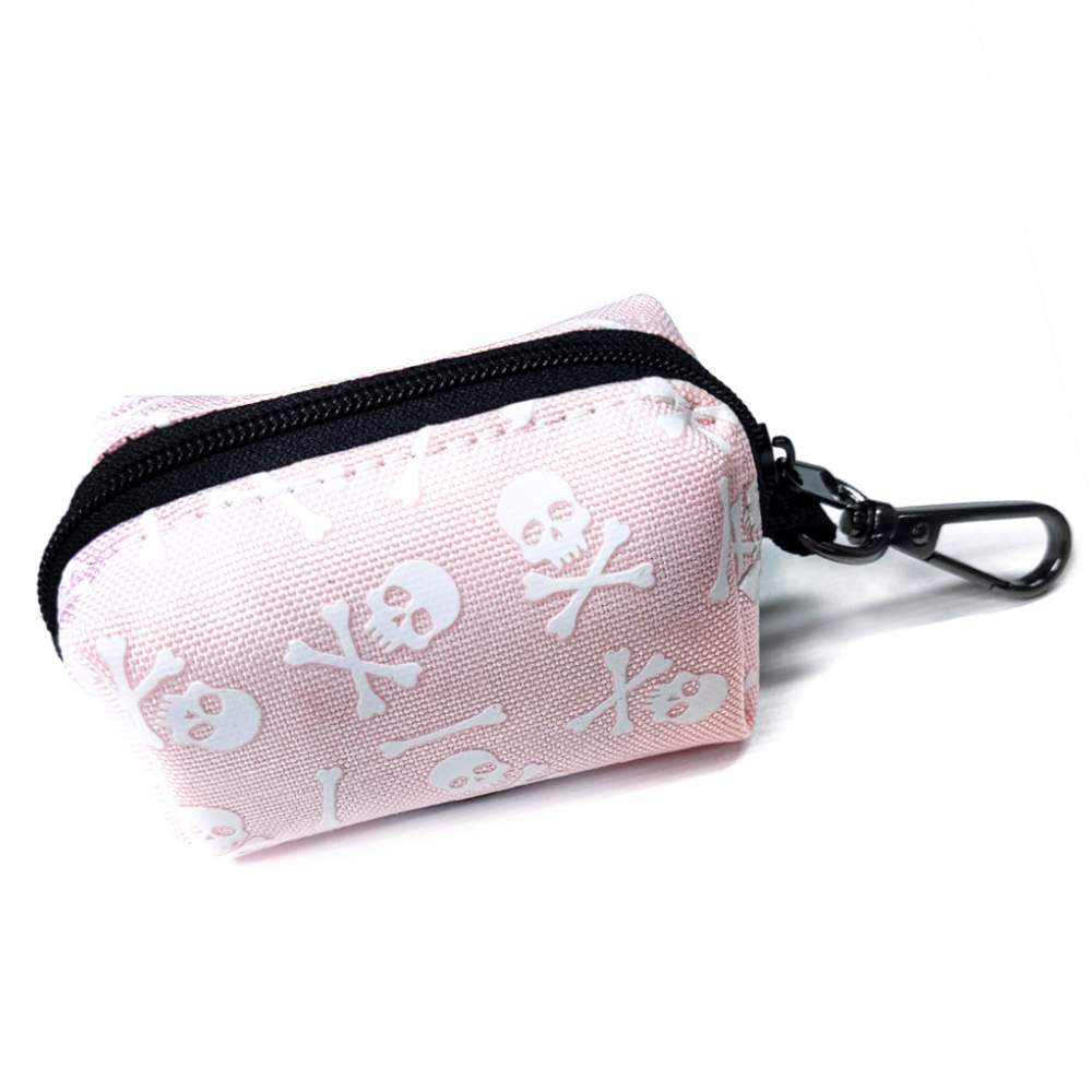 Pink Skulls Poop Bag Dispenser