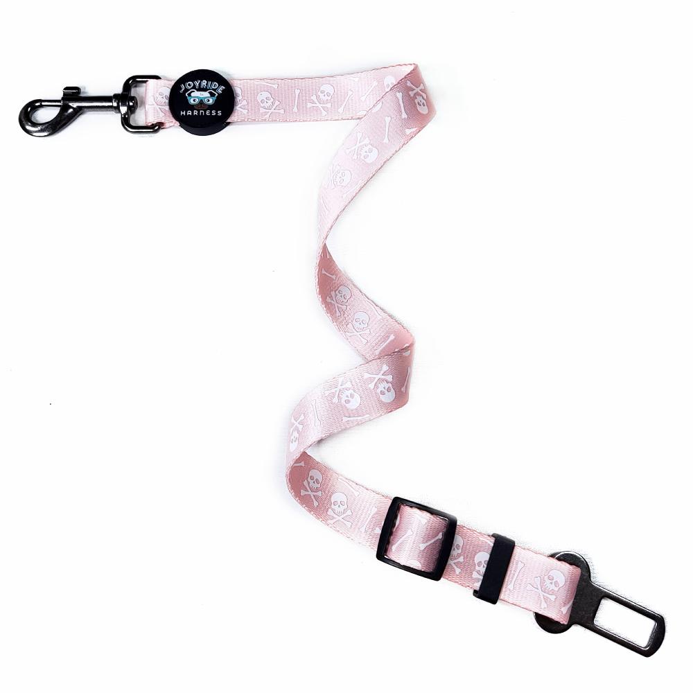 Pink Skulls Dog Safety Seat Belt