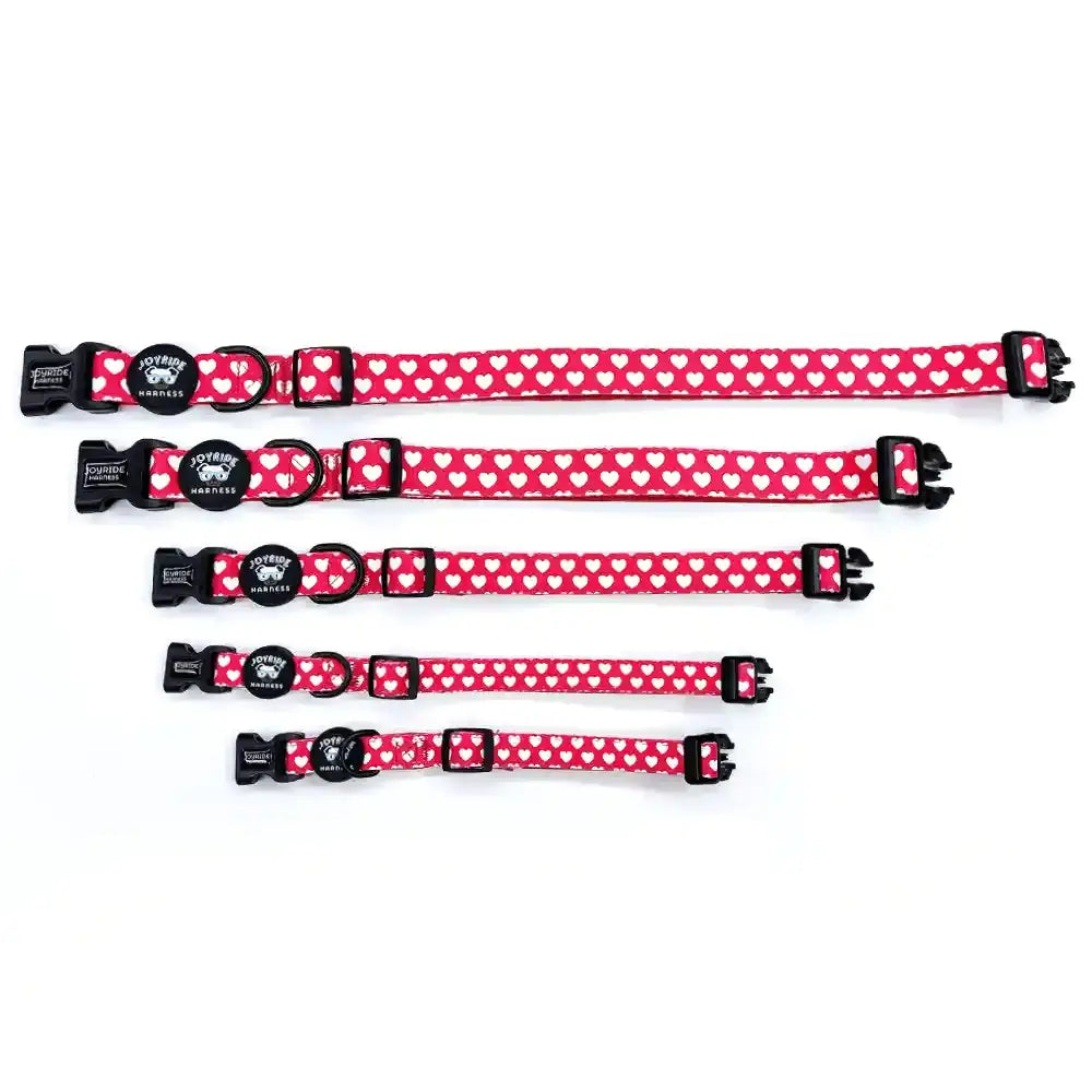 Red Hearts Collar ( + free removable bowtie )