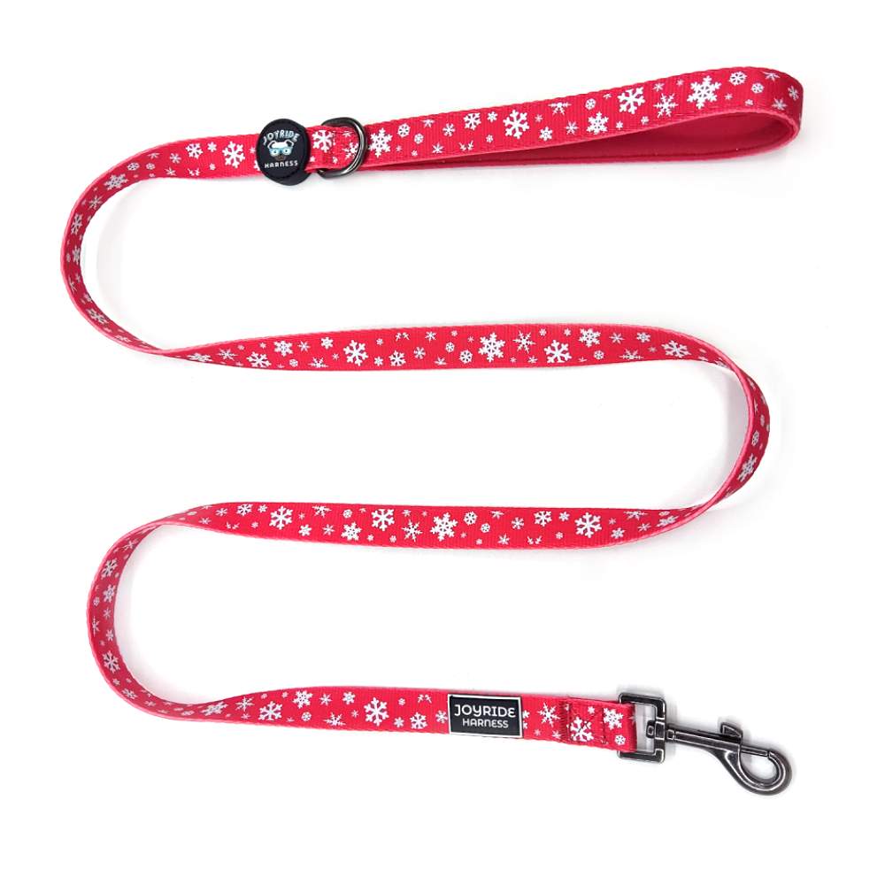 Red Snowflake Matching Dog Leash