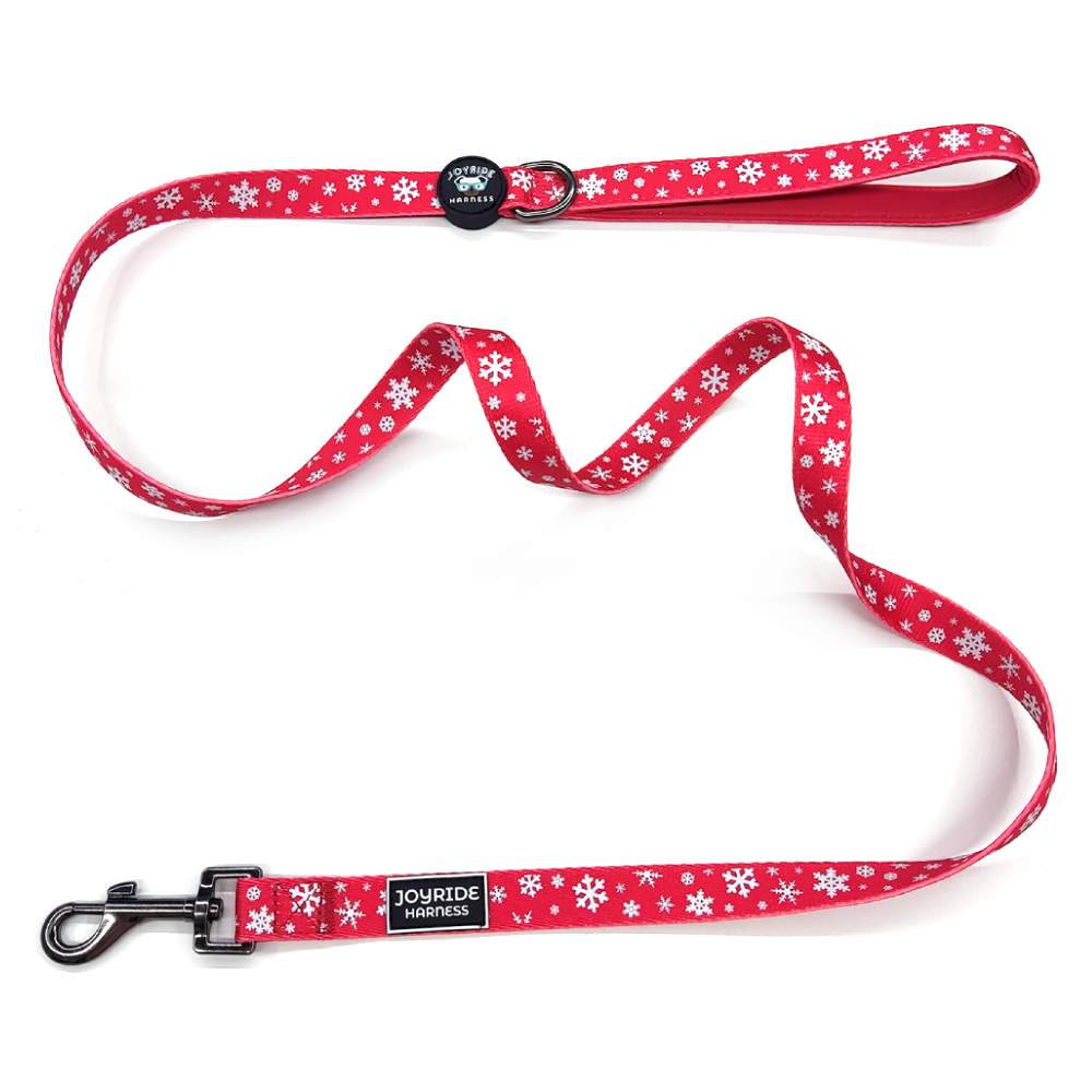 Red Snowflake Matching Dog Leash