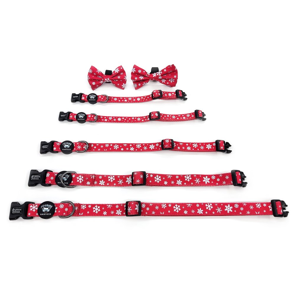 Red Snowflake Collar ( + free removable bowtie )