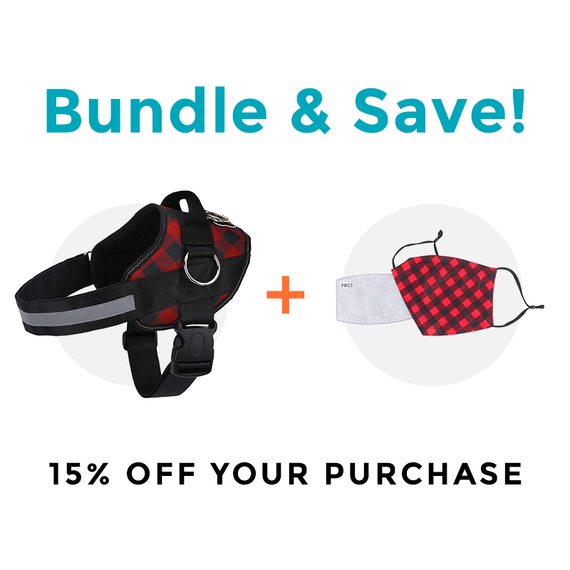 Red Plaid Dog Harness | 15% Off