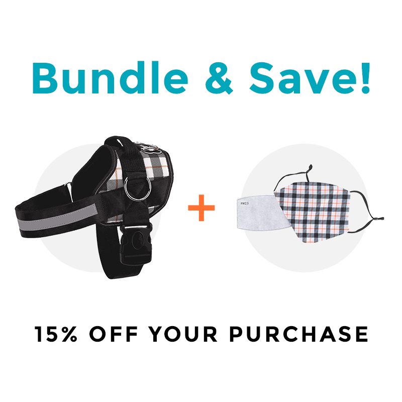 White Plaid Dog Harness | 15% Off