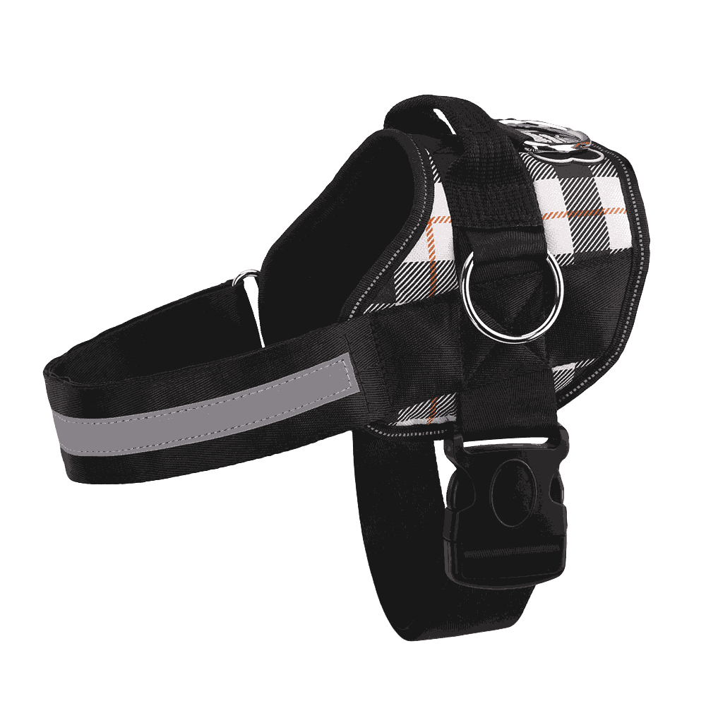 White Plaid Dog Harness | 15% Off