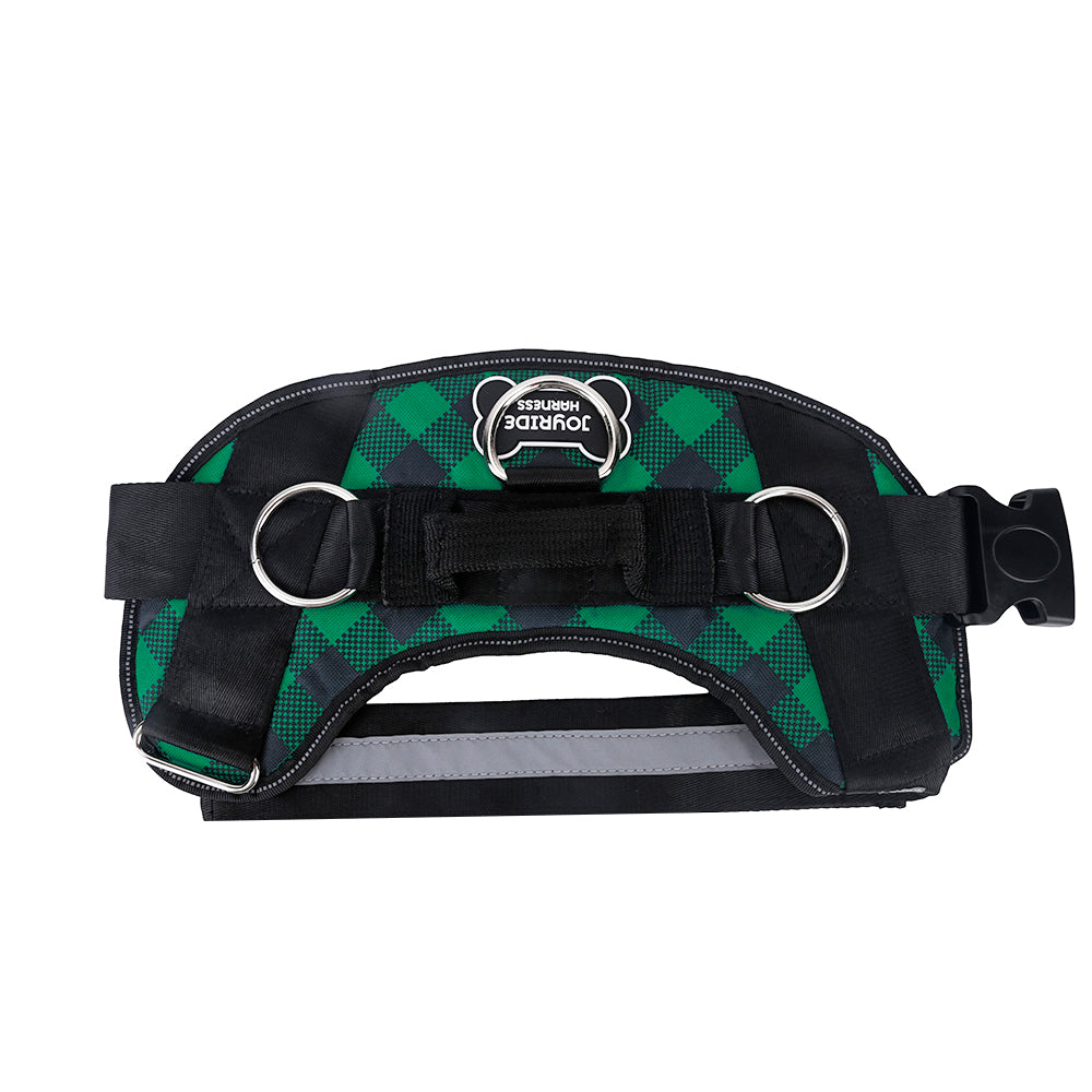 Green Plaid Joyride Basic Essential Dog Harness 1.0
