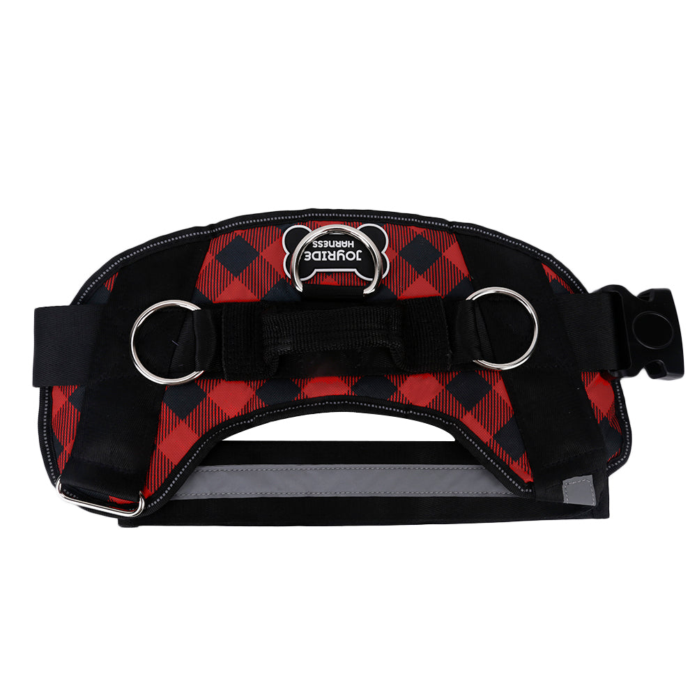 Red Plaid Joyride Basic Essential Dog Harness 1.0