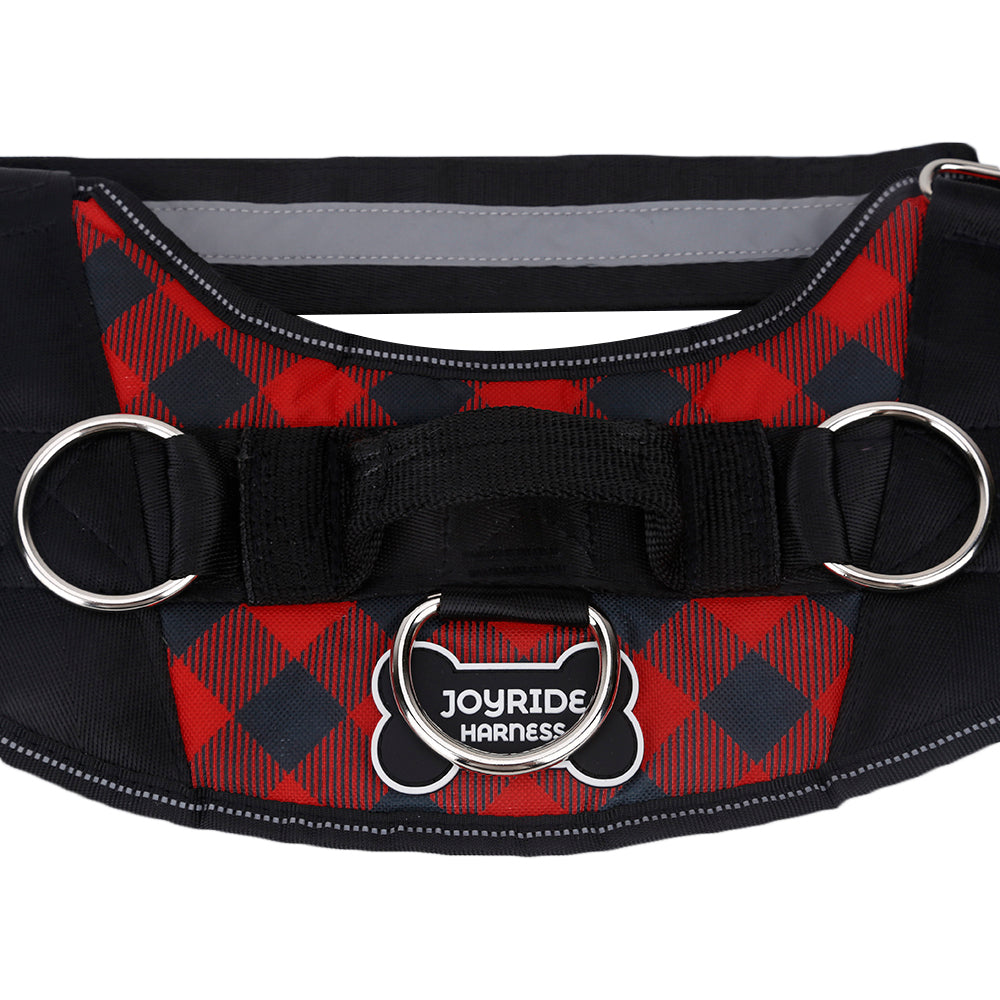 Red Plaid Joyride Basic Essential Dog Harness 1.0