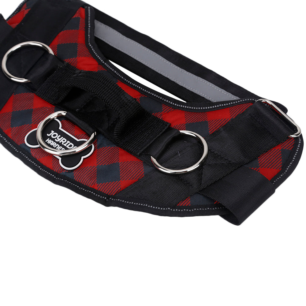 Red Plaid Joyride Basic Essential Dog Harness 1.0