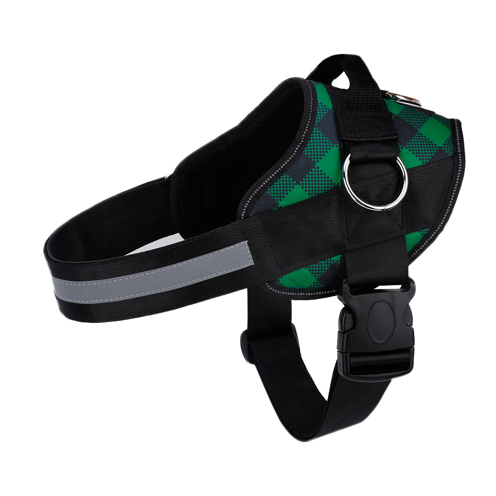 Green Plaid Joyride Basic Essential Dog Harness 1.0