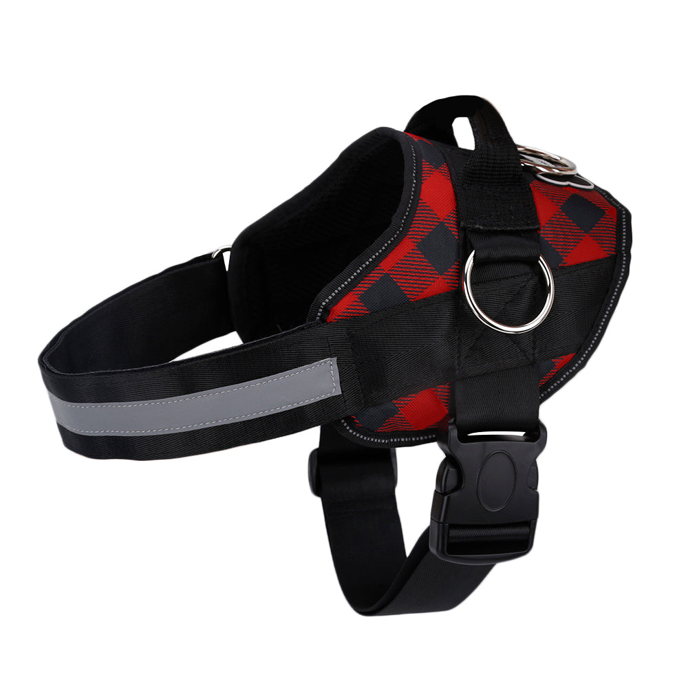 Red Plaid Joyride Basic Essential Dog Harness 1.0