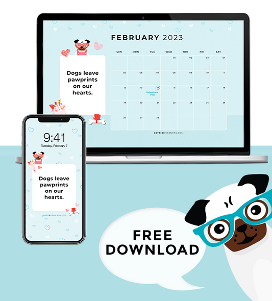 February 2023 Free Desktop & Mobile Wallpaper for Dog Lovers