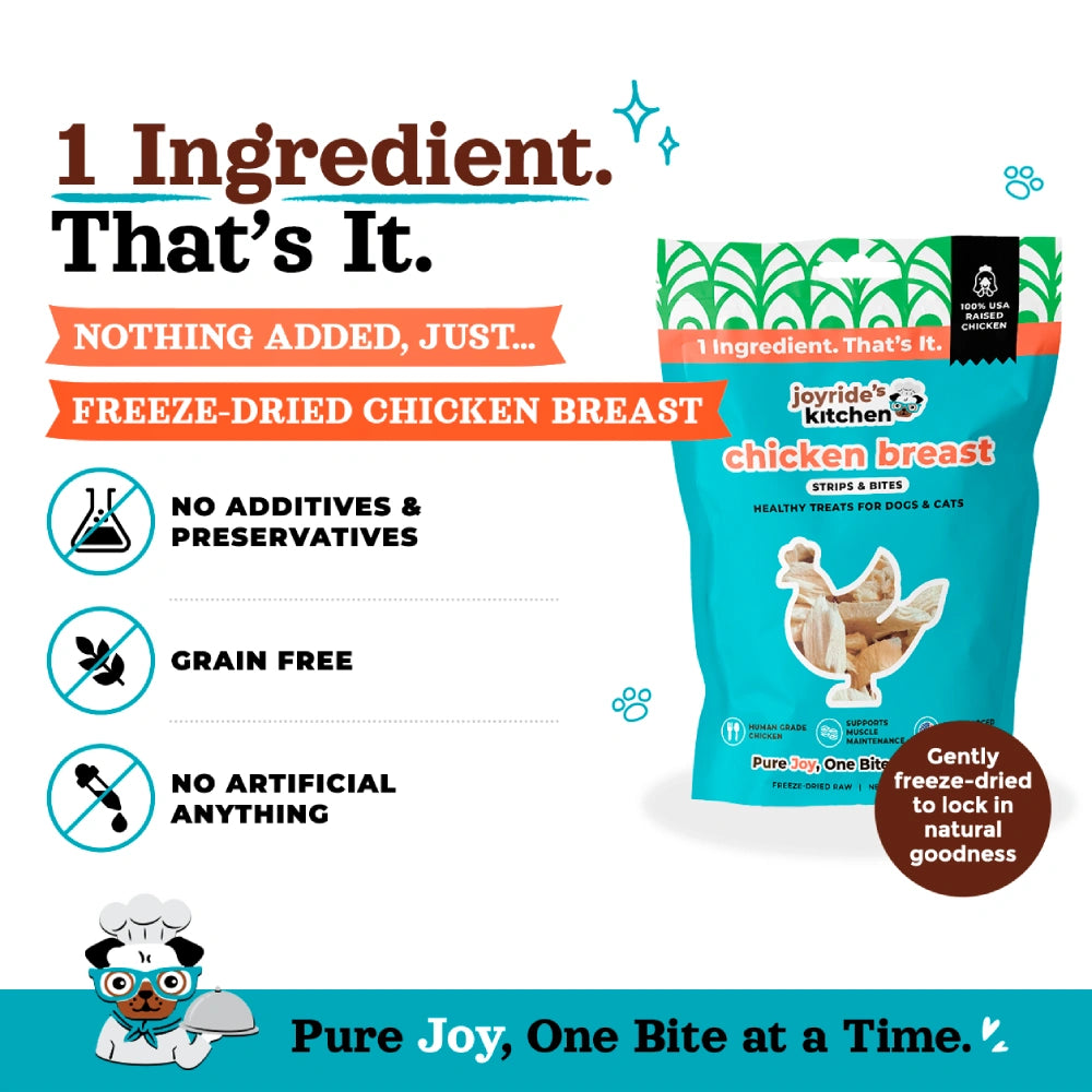 Joyride's Kitchen Premium Chicken Breast Freeze-Dried Raw Dog Treats