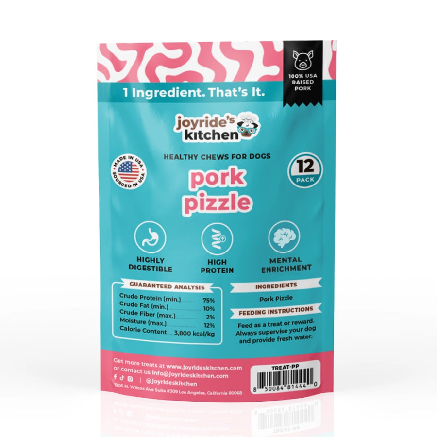 Joyride's Kitchen USA Pork Pizzle Sticks Dehydrated Dog Treats