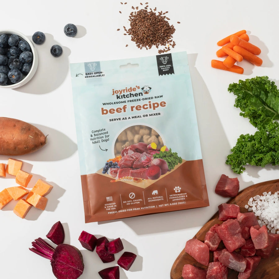Joyride’s Kitchen Wholesome Beef Freeze-Dried Raw Dog Food