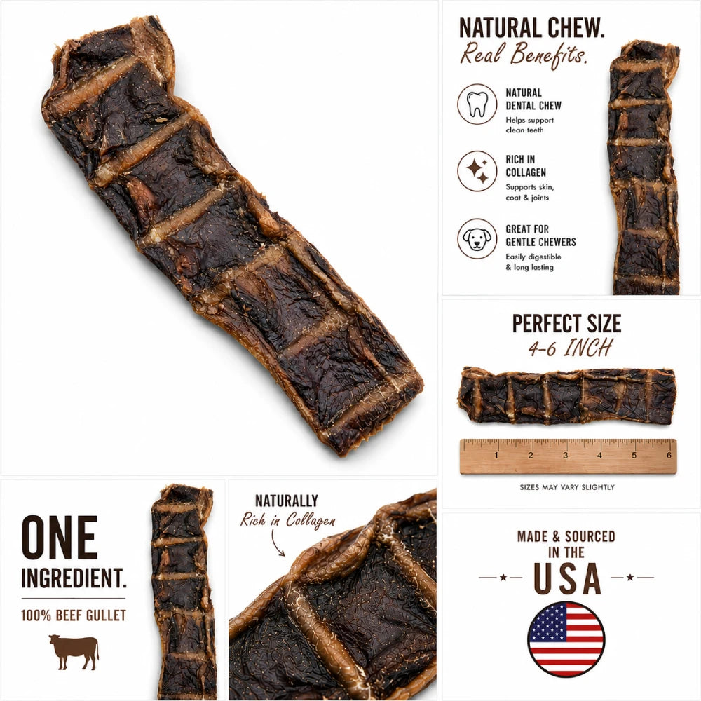 Joyride's Kitchen USA Beef Gullet Sticks Dehydrated Dog Treats
