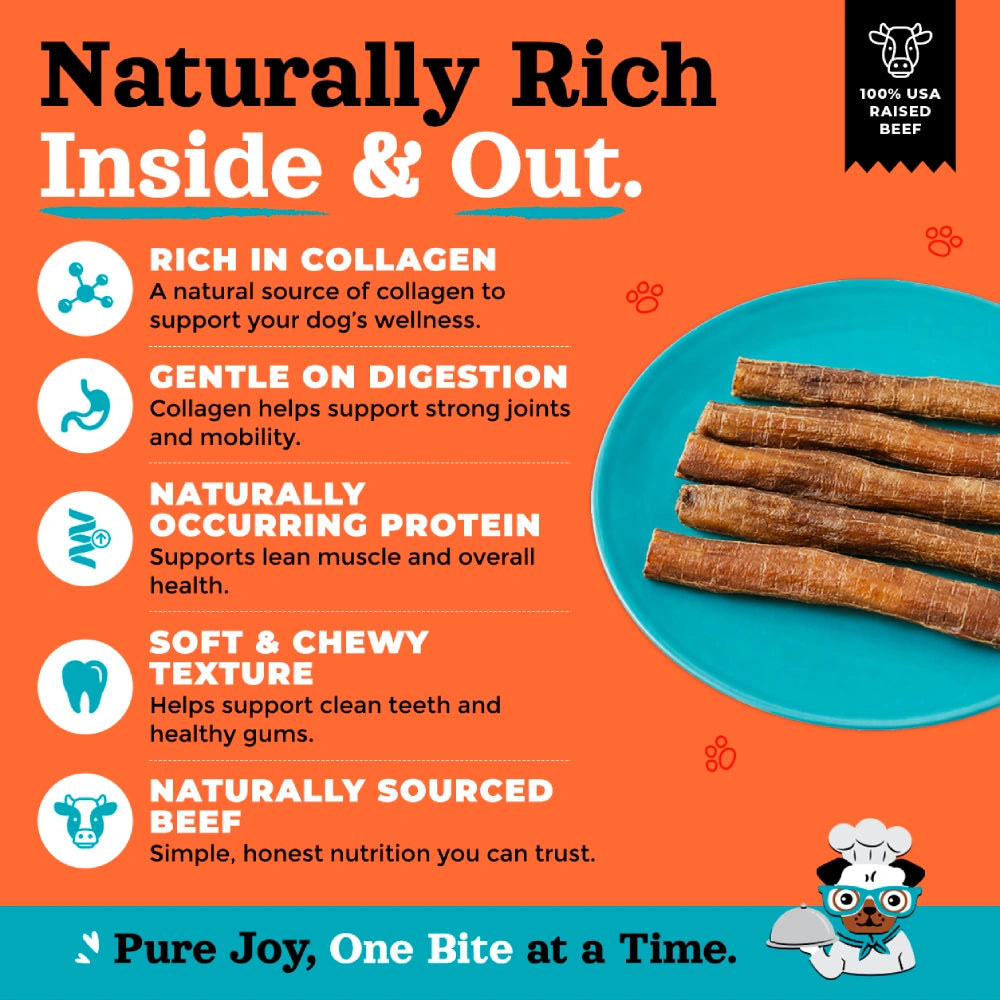 Joyride's Kitchen USA Beef Gullet Sticks Dehydrated Dog Treats
