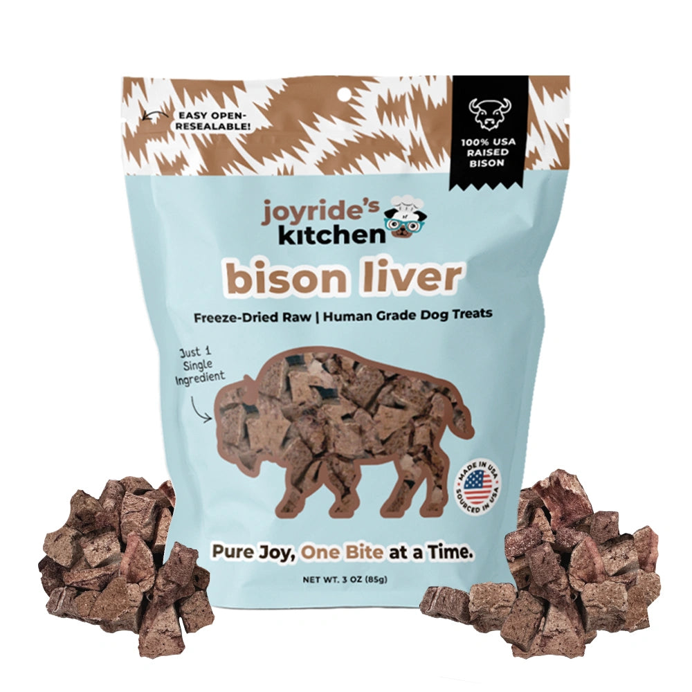 Joyride's Kitchen Premium Bison Liver Freeze-Dried Raw Dog Treats