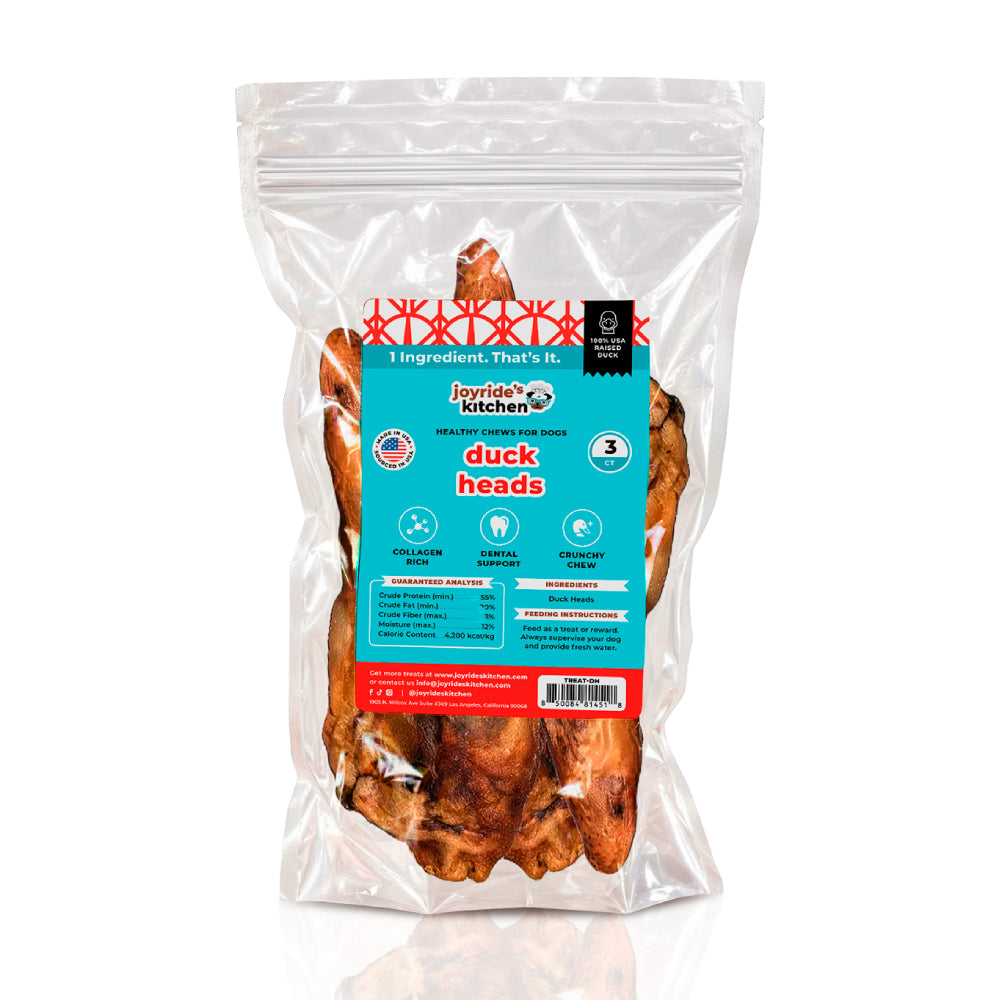Joyride's Kitchen USA Duck Head Dehydrated Dog Treats